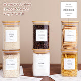 35oz Square Glass Pantry Storage Containers with Bamboo Lids – 6 Pack Airtight Kitchen Organizer Set