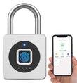 Compact Fingerprint Smart Padlock with USB Rechargeable Battery, Portable Biometric Security Lock for Gym, Travel & Personal Storage