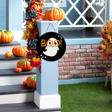 Fall Wooden Round Sign – 12" Rustic Farmhouse Hanging Autumn Decor with Jute Rope for Home & Office