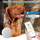 Smart Pet Tracker for Android, Waterproof GPS Tag for Cats & Dogs, No Subscription Required, Lightweight Silicone Collar Holder