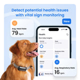 Tractive Real-Time GPS Dog Tracker with Health Monitoring & Escape Alerts – Waterproof Smart Pet Tracking Device (Black)