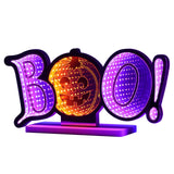 USB Halloween Tunnel Light “BOO!” 🎃 – Infinity Mirror Pumpkin Light with Orange & Purple LED Glow