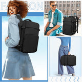 ZOMFELT TSA-Approved Carry-On Travel Backpack with 15.6” Laptop Compartment & Wet Pocket – Black
