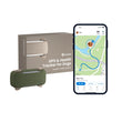 Tractive Real-Time GPS Dog Tracker Bundle with Olive Cover – Waterproof Smart Pet Tracker with Health Monitoring (Brown)