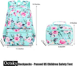 Floral Lake School Backpack Set with Insulated Lunch Bag