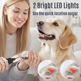 Casfuy N75 Professional Dog Nail Grinder with 6 Speed Control & Diamond Bit – Rechargeable Quiet Pet Nail Trimmer with LED Safety Lights (Dark Blue)