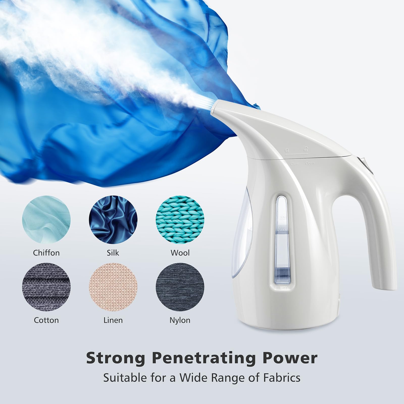 Hilife Handheld Garment Steamer 700W Portable Travel Wrinkle Remover with Extended Cord and Large Tank