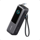 25,000mAh Power Bank with Triple 100W USB-C Ports – Fast Charging Portable Charger with Built-In Cables for Travel & Laptops