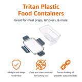 Amazon Basics Airtight Food Storage Containers – 22 Piece Tritan Plastic Set with Locking Lids