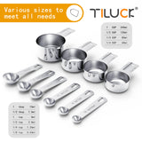 Stainless Steel Measuring Cups & Spoons Set – 10-Piece Precision Kitchen Measuring Tools