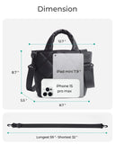 BAGSMART Mini Puffy Crossbody Bag for Women – Lightweight Small Travel Purse with Card Slots & Pockets (Black)