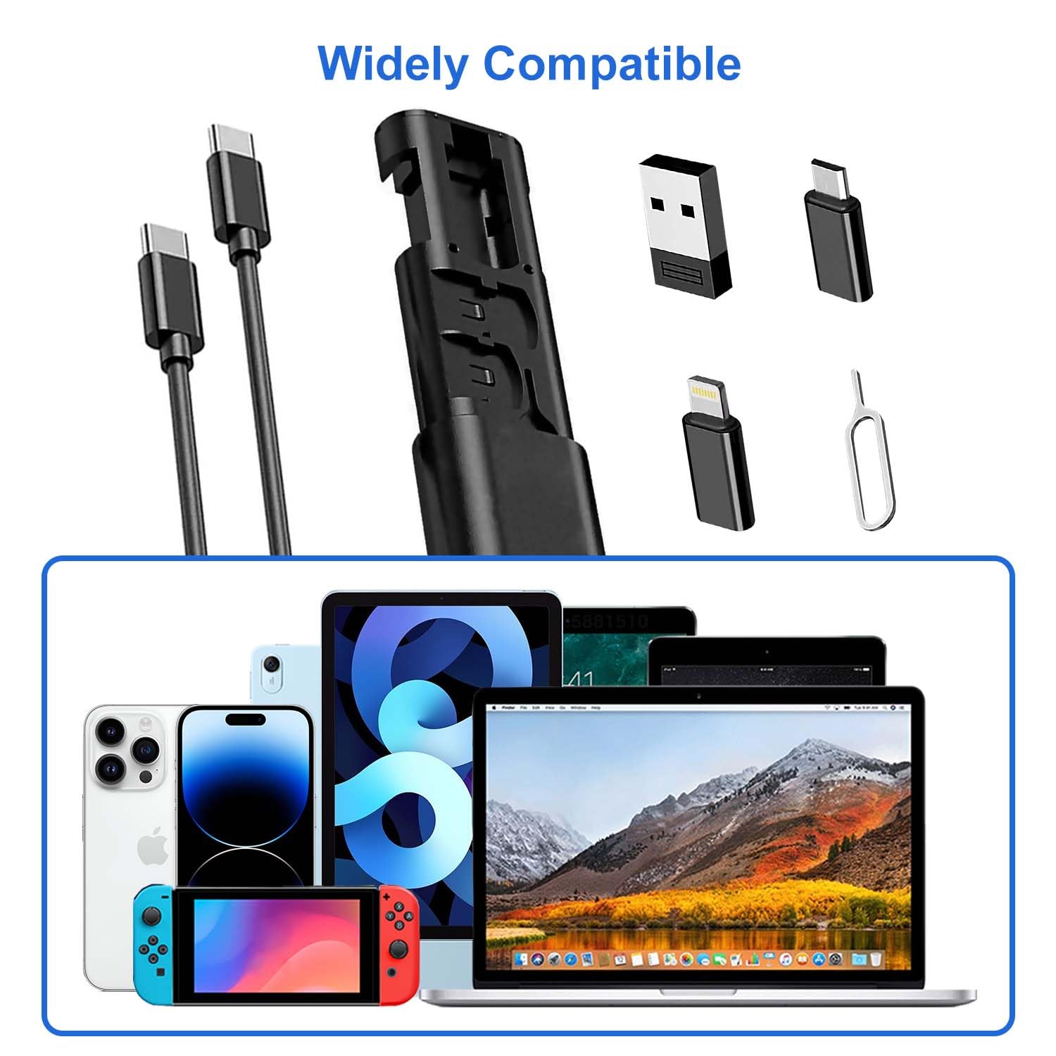 Multifunction USB Adapter Kit with 60W Fast Charging Cable – Travel Charging & Data Transfer Set