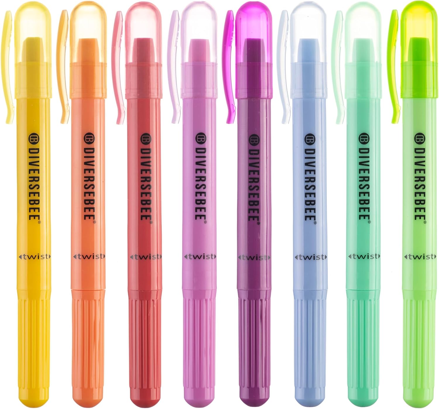 8-Pack Pastel No-Bleed Gel Highlighters