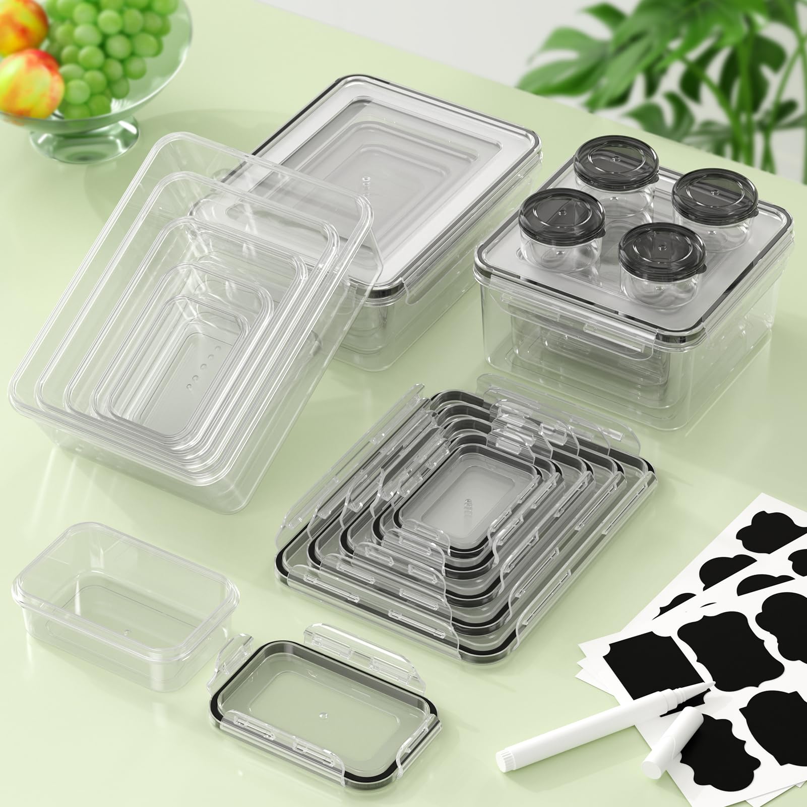 Food Storage Containers with Lids – 36-Piece BPA-Free Leakproof Stackable Meal Prep Set