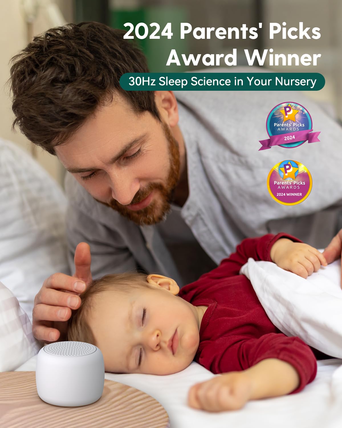 Portable White Noise Machine – Pocket Sleep Sound Machine with 15 Relaxing Sounds & USB-C Rechargeable Design