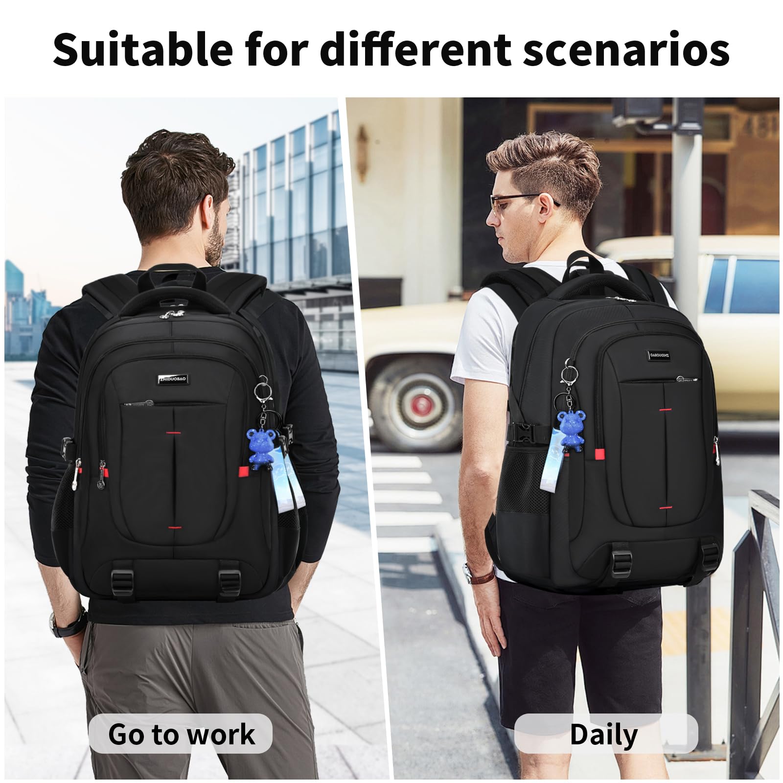 ZHIDOBO Camo Laptop Backpack for School & Travel – Large Water-Resistant Bookbag for Boys