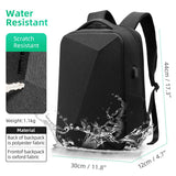 MARK RYDEN Anti-Theft Laptop Backpack with TSA-Approved Lock – Waterproof USB Travel Backpack for 15.6” Notebooks (Black)