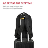 SwissGear Cecil 5505 Laptop Backpack – Lightweight 27.3L Daily Carry with Airflow Comfort, Black Gold
