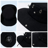 LEVAYHILL 30L Foldable Backpack & Bucket Hat 2-in-1 Lightweight Packable Travel Set – Black