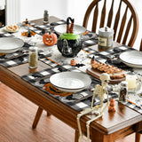 Artoid Mode Halloween Placemats – 4-Pack Black & Beige Table Mats, Durable Polyester, Wrinkle-Proof & Washable (13x18 in)