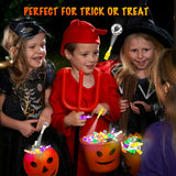 Halloween LED Finger Lights – 36 Pcs Glow-in-the-Dark Finger Projectors for Kids (6 Colors & Designs)