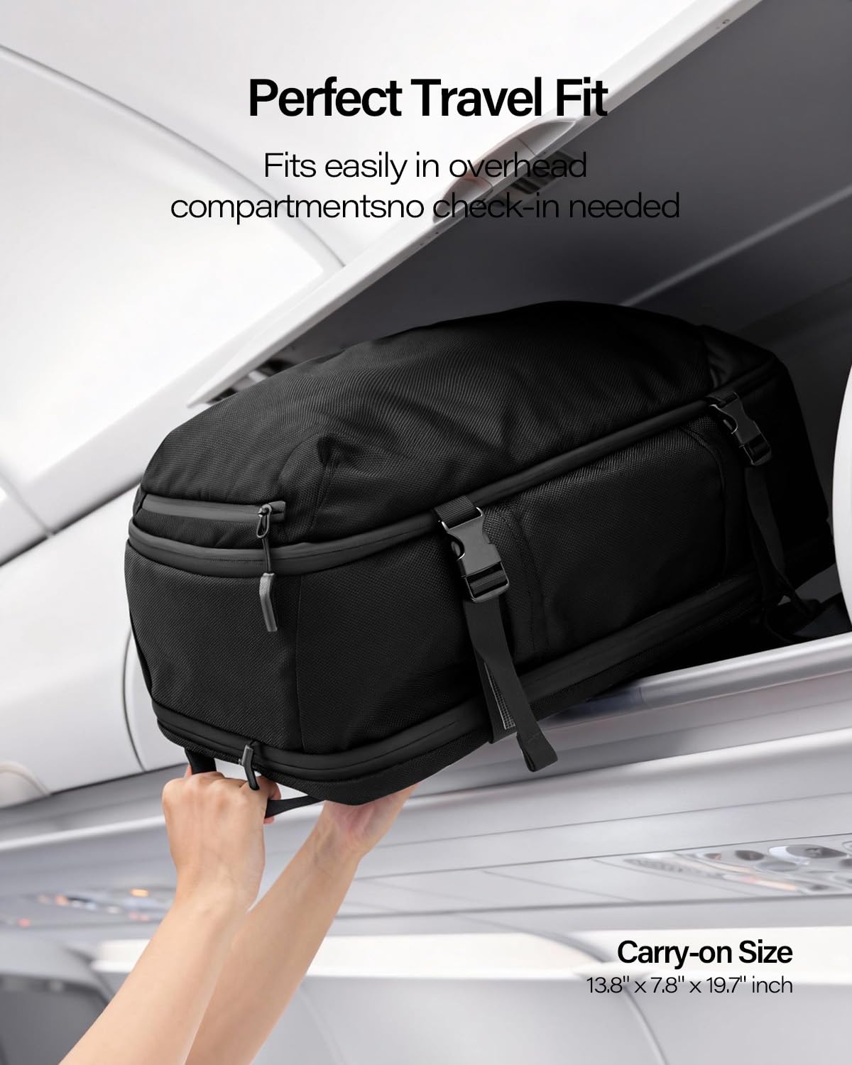 Gherson 40L TSA-Friendly Travel Laptop Backpack – Carry-On Business Weekender for 17.3” Laptops