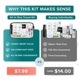 15-Piece Travel Hygiene Kit – TSA Approved Toiletry Set with Toothbrush, Razor, Deodorant & Travel Size Essentials