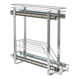 Household Essentials Glidez 2-Tier Pull-Out Cookware Organizer – Chrome Slide-Out Rack with Dual Storage Levels