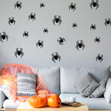 36-Pack Green Light-Up 3D Halloween Spiders – Glow Wall Decorations in 4 Sizes for Party, Windows & Indoor Haunted Decor