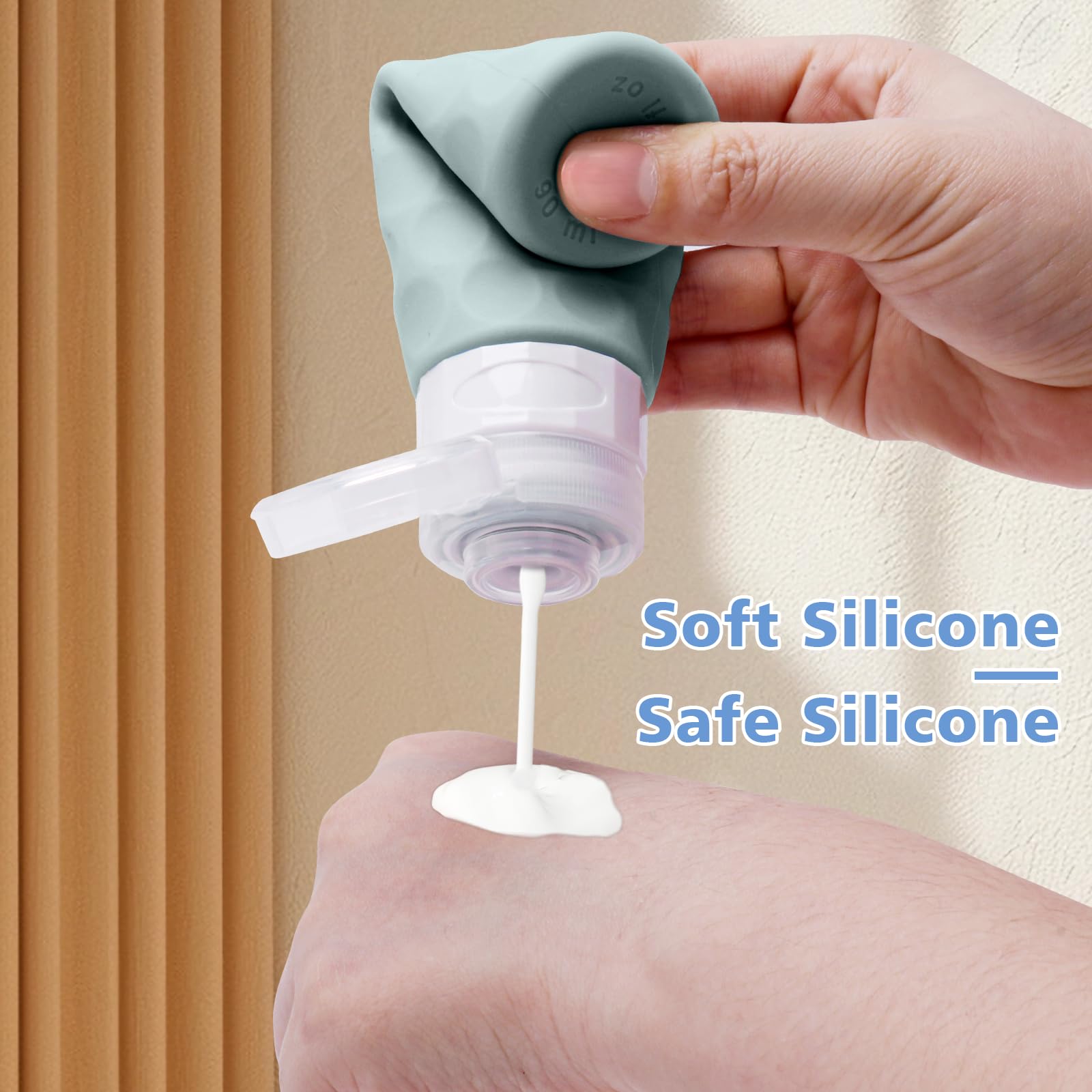 Silevoler TSA Approved Travel Bottles Set – Leakproof 3oz Silicone Toiletry Containers with Clear Travel Bag