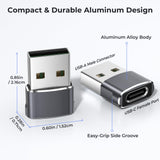 USB-A to USB-C Adapter – Aluminum Type-C Converter for Charging & Data Transfer