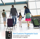 TSA Approved Fingerprint Luggage Lock with USB Rechargeable Battery, Keyless Biometric Cable Lock for Travel & Bags