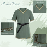 Medieval Viking Warrior Set – Green Tunic with Belt, Arm Guards & Pouch ⚔️🍃