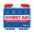 Be Smart Get Prepared First Aid Kit – 110 Pieces, FDA Approved Compact Emergency Kit (Dark Blue)
