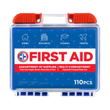 Be Smart Get Prepared First Aid Kit – 110 Pieces, FDA Approved Compact Emergency Kit (Dark Blue)