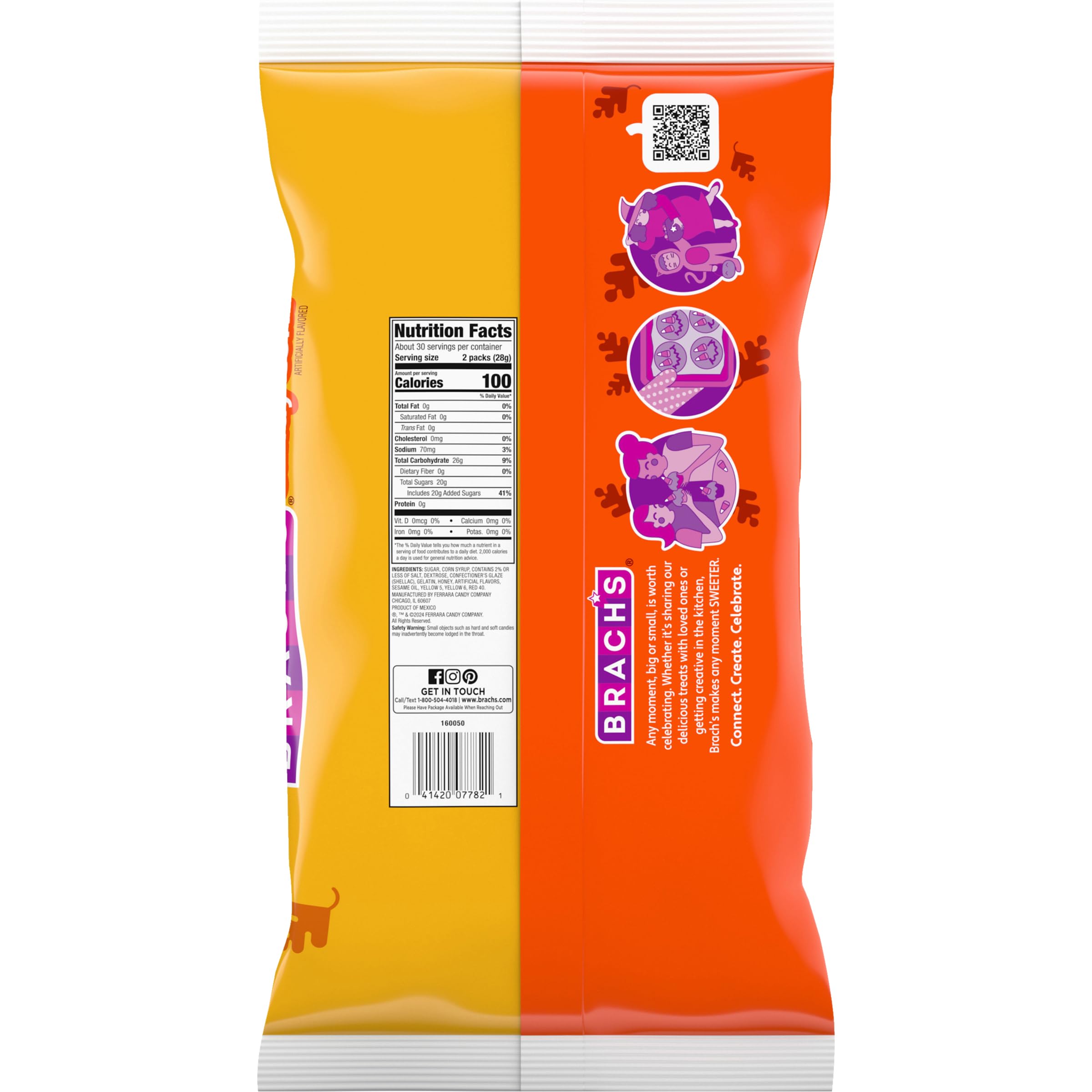 Brach’s Classic Candy Corn – Made with Real Honey, Teal Halloween Edition (Bulk Bag, Seasonal Treats & Décor)