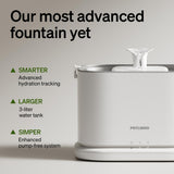 PETLIBRO Dockstream 2 Smart Cat Water Fountain 3L – WiFi Hydration Tracking & Pump-Free Design (White)
