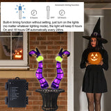 Light-Up Purple Witch Legs Yard Stakes – LED Halloween Decoration with 8 Lighting Modes & Timer Function