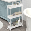 Slim Rolling Storage Cart (3-Tier) – Narrow Mobile Utility Organizer for Bathroom, Kitchen & Laundry