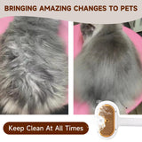Ultrasonic Pet Grooming Spray Brush with Self-Cleaning Button, Mist Conditioning Function, and De-Shedding Massage for Cats and Dogs