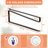 Under Cabinet Tumbler Lid Holder – No-Drill Hanging Organizer for Lids, Paper Rolls & Kitchen Accessories