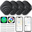 Dual-System Smart Tracker Tag 4 Pack, Apple Find My & Google Find Hub Compatible Bluetooth Tracker, Anti-Loss Item Locator with Loud Alert and Privacy Protection