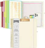Purple Foldable Clipboard Folio with Pockets and Notepad