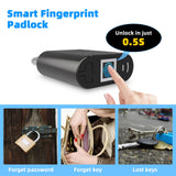 Waterproof Fingerprint Padlock with USB Rechargeable Battery, Biometric Smart Lock for Gym Locker, Gate, Bike & Outdoor Security