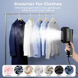 Compact 2-in-1 Handheld Garment Steamer Iron 1000W Fast Heat Portable Wrinkle Remover with Rotating Head