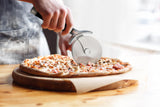 Stainless Steel Pizza Wheel Cutter with Ergonomic Handle & Finger Guard