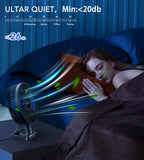 JZCreater Mini USB Desk Fan Portable 3 Speed Quiet Personal Cooling Fan for Office Home Travel Black Blue