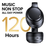 A18 Pro Hybrid Active Noise Cancelling Headphones – Bluetooth 6.0, 120H Playtime, 6-Mic ENC & Hi-Res Audio (Black)