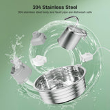 4L Stainless Steel Cat & Dog Water Fountain with Quad Filtration, Ultra Quiet Pump & High-Capacity Automatic Pet Hydration System – Silver