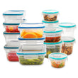 28-Piece Airtight Food Storage Containers Set with Write & Erase Lids – BPA-Free Stackable Meal Prep Containers